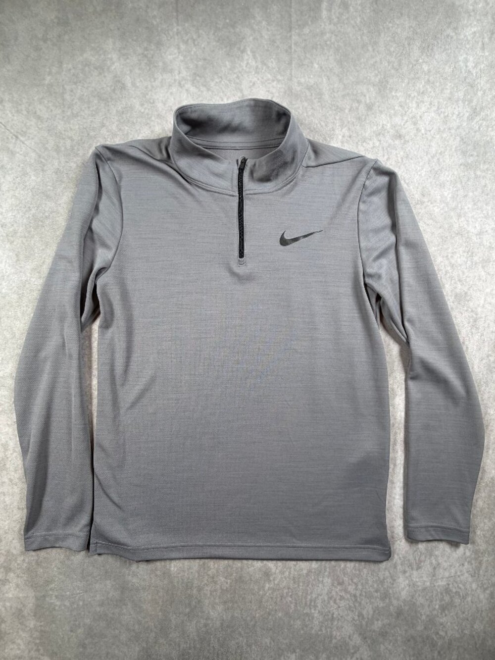 Nike Mens Dri-FIT Breathe 1/4 Zip Long Sleeve Training Shirt Gray S